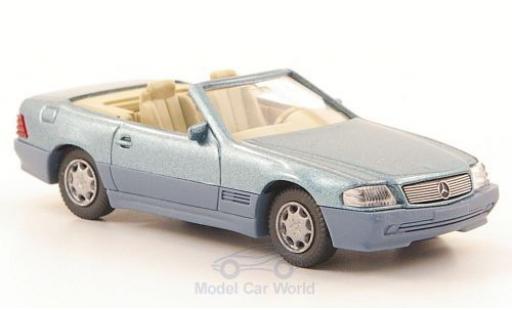 Modelauto Mercedes 500 Base SL (R129) metallic blauw/mat-grijs 1/87 Wiking
