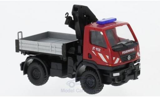 Modelauto Mercedes Unimog Base U20 Brandweer met Ladekran 1/87 Wiking