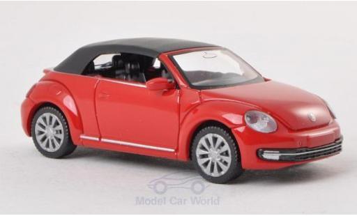 Modelauto Volkswagen Beetle Cabriolet rood gesloten 1/87 Wiking