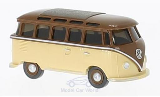 Modelauto Volkswagen T1 B bruin/beige Sambabus 1/87 Wiking