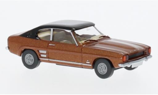 Modelauto Ford Capri MK1 MKI metallic brun/zwart 1969 1/87 Wiking