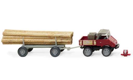 Modelauto Mercedes Unimog 401-404 U401 rood fonc&Atilde;&copy; 1956 1/87 Wiking